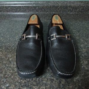 Salvator Ferragamo 10 1/2 Black Leather Loafers